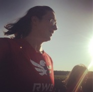 Both of us representing Team RWB out in the rural area near our home. We have a lot of runners in the area. And tractors.