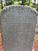 A marker noting the lost Roanoke colony Fort Raleigh National Historic Site..